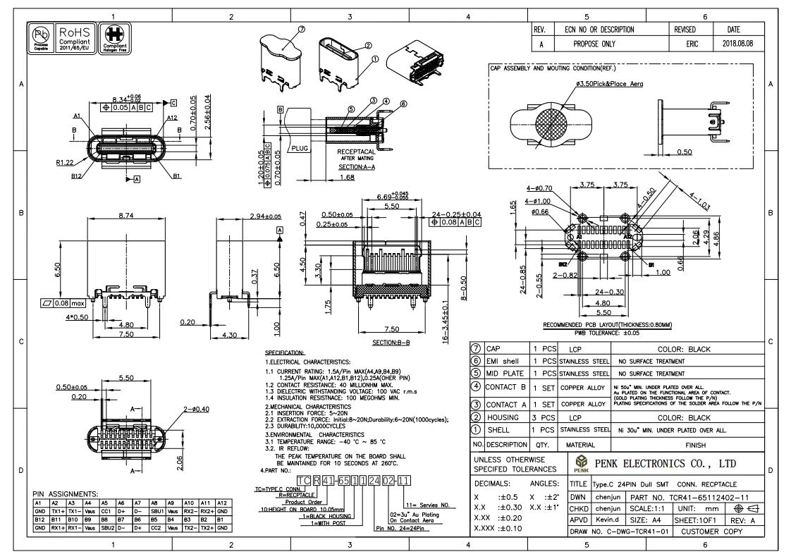 usb插座规格