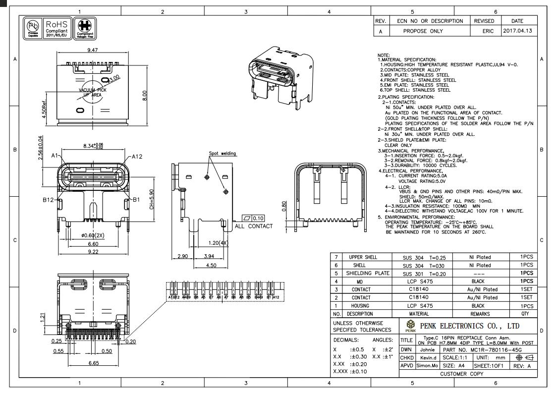 usb插座型号